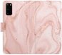 iSaprio flip pouzdro RoseGold Marble pro Samsung Galaxy S20 - Phone Cover