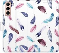 iSaprio flip puzdro Colorful Feathers pre Samsung Galaxy S21 - Kryt na mobil