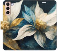 Kryt na mobil iSaprio flip puzdro Gold Flowers pre Samsung Galaxy S21 - Kryt na mobil