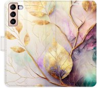 Phone Cover iSaprio flip pouzdro Gold Leaves 02 pro Samsung Galaxy S21 - Kryt na mobil