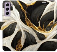 iSaprio flip pouzdro BlackGold Marble pro Samsung Galaxy S21 FE 5G - Phone Cover