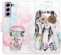iSaprio flip pouzdro Donut Worry Girl pro Samsung Galaxy S21 FE 5G - Phone Cover