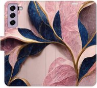 Phone Cover iSaprio flip pouzdro Pink Leaves pro Samsung Galaxy S21 FE 5G - Kryt na mobil