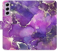 iSaprio flip case Purple Marble for Samsung Galaxy S21 FE 5G - Phone Cover