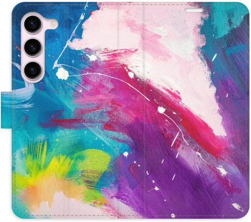 iSaprio flip pouzdro Abstract Paint 05 pro Samsung Galaxy S23 5G - Phone Cover - Main image