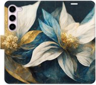 iSaprio flip puzdro Gold Flowers pre Samsung Galaxy S23 5G - Kryt na mobil