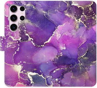 iSaprio flip pouzdro Purple Marble pro Samsung Galaxy S23 Ultra - Kryt na mobil