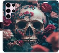 iSaprio flip pouzdro Skull in Roses 02 pro Samsung Galaxy S23 Ultra - Kryt na mobil