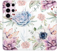 iSaprio flip case Succulents Pattern for Samsung Galaxy S23 Ultra - Phone Cover