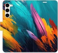 iSaprio flip pouzdro Orange Paint 02 pro Samsung Galaxy S23+ 5G - Phone Cover