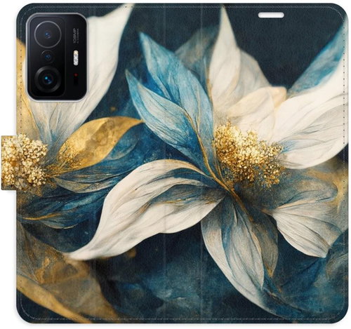 iSaprio flip pouzdro Gold Flowers pro Xiaomi 11T / 11T Pro - Phone Cover - Main image
