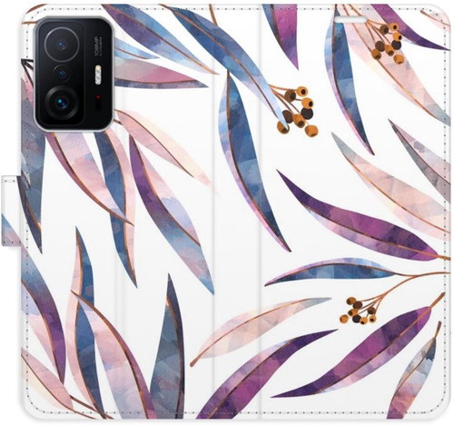 iSaprio flip pouzdro Ornamental Leaves pro Xiaomi 11T / 11T Pro - Phone Cover - Main image