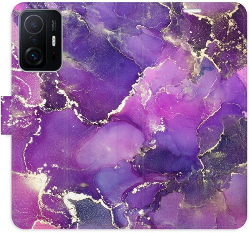 iSaprio flip pouzdro Purple Marble pro Xiaomi 11T / 11T Pro - Phone Cover - Main image