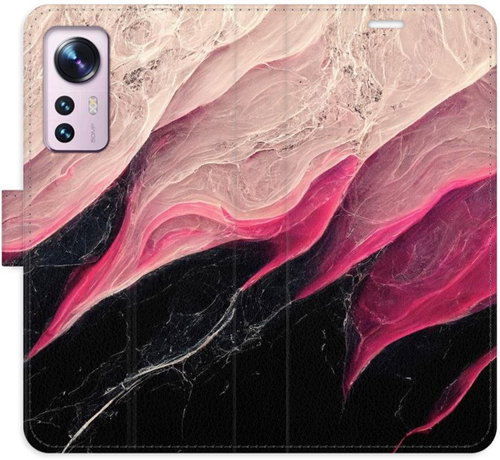 iSaprio flip pouzdro BlackPink Marble pro Xiaomi 12 / 12X - Phone Cover - Main image