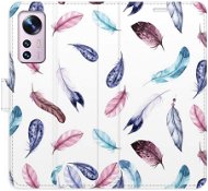Kryt na mobil iSaprio flip puzdro Colorful Feathers na Xiaomi 12/12X - Kryt na mobil