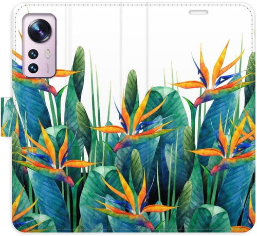 iSaprio flip pouzdro Exotic Flowers 02 pro Xiaomi 12 / 12X - Phone Cover - Main image