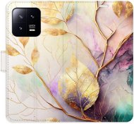 iSaprio flip pouzdro Gold Leaves 02 pro Xiaomi 13 - Phone Cover