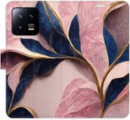 iSaprio flip pouzdro Pink Leaves pro Xiaomi 13 - Phone Cover
