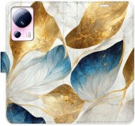 iSaprio flip puzdro GoldBlue Leaves na Xiaomi 13 Lite - Kryt na mobil