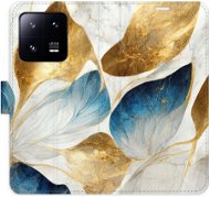iSaprio flip pouzdro GoldBlue Leaves pro Xiaomi 13 Pro - Phone Cover