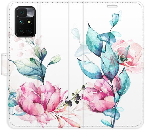 iSaprio flip pouzdro Beautiful Flower pro Xiaomi Redmi 10 - Phone Cover - Main image