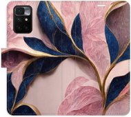 iSaprio flip pouzdro Pink Leaves pro Xiaomi Redmi 10 - Phone Cover