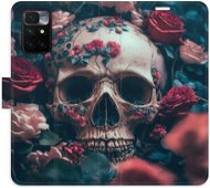 iSaprio flip puzdro Skull in Roses 02 na Xiaomi Redmi 10 - Kryt na mobil