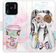 iSaprio flip pouzdro Donut Worry Girl pro Xiaomi Redmi 10C - Phone Cover
