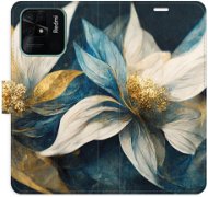 iSaprio flip pouzdro Gold Flowers pro Xiaomi Redmi 10C - Phone Cover