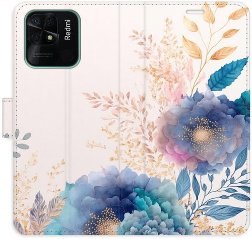 iSaprio flip pouzdro Ornamental Flowers 03 pro Xiaomi Redmi 10C - Phone Cover - Main image