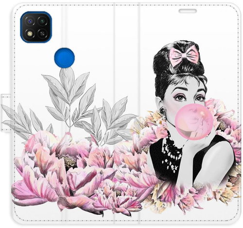 iSaprio flip pouzdro Girl with bubble pro Xiaomi Redmi 9C - Phone Cover - Main image