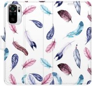 iSaprio flip pouzdro Colorful Feathers pro Xiaomi Redmi Note 10 / Note 10S - Phone Cover