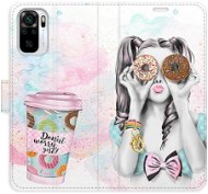 iSaprio flip pouzdro Donut Worry Girl pro Xiaomi Redmi Note 10 / Note 10S - Phone Cover