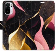 Kryt na mobil iSaprio flip puzdro Gold Pink Marble 02 pre Xiaomi Redmi Note 10/Note 10S - Kryt na mobil