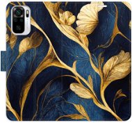 Phone Cover iSaprio flip pouzdro GoldBlue pro Xiaomi Redmi Note 10 / Note 10S - Kryt na mobil
