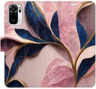 iSaprio flip pouzdro Pink Leaves pro Xiaomi Redmi Note 10 / Note 10S - Phone Cover