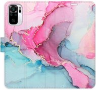 iSaprio flip pouzdro PinkBlue Marble pro Xiaomi Redmi Note 10 / Note 10S - Phone Cover