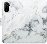 iSaprio flip pouzdro SilverMarble 15 pro Xiaomi Redmi Note 10 / Note 10S - Phone Cover