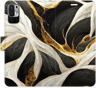 iSaprio flip pouzdro BlackGold Marble pro Xiaomi Redmi Note 10 5G - Phone Cover