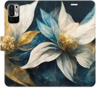 iSaprio flip pouzdro Gold Flowers pro Xiaomi Redmi Note 10 5G - Phone Cover