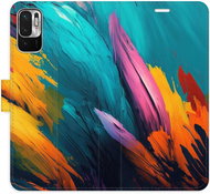 iSaprio flip pouzdro Orange Paint 02 pro Xiaomi Redmi Note 10 5G - Phone Cover