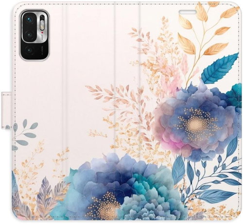 iSaprio flip pouzdro Ornamental Flowers 03 pro Xiaomi Redmi Note 10 5G - Phone Cover - Main image