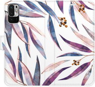 iSaprio flip pouzdro Ornamental Leaves pro Xiaomi Redmi Note 10 5G - Phone Cover