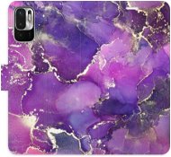 iSaprio flip pouzdro Purple Marble pro Xiaomi Redmi Note 10 5G - Phone Cover