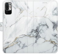 iSaprio flip pouzdro SilverMarble 15 pro Xiaomi Redmi Note 10 5G - Phone Cover
