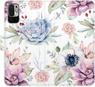 iSaprio flip pouzdro Succulents Pattern pro Xiaomi Redmi Note 10 5G - Phone Cover