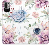 iSaprio flip case Succulents Pattern for Xiaomi Redmi Note 10 5G - Phone Cover