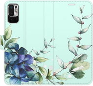 iSaprio flip pouzdro Blue Flowers pro Xiaomi Redmi Note 10 5G - Phone Cover