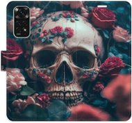 iSaprio flip pouzdro Skull in Roses 02 pro Xiaomi Redmi Note 11 / Note 11S - Phone Cover
