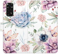 iSaprio flip case Succulents Pattern for Xiaomi Redmi Note 11 / Note 11S - Phone Cover
